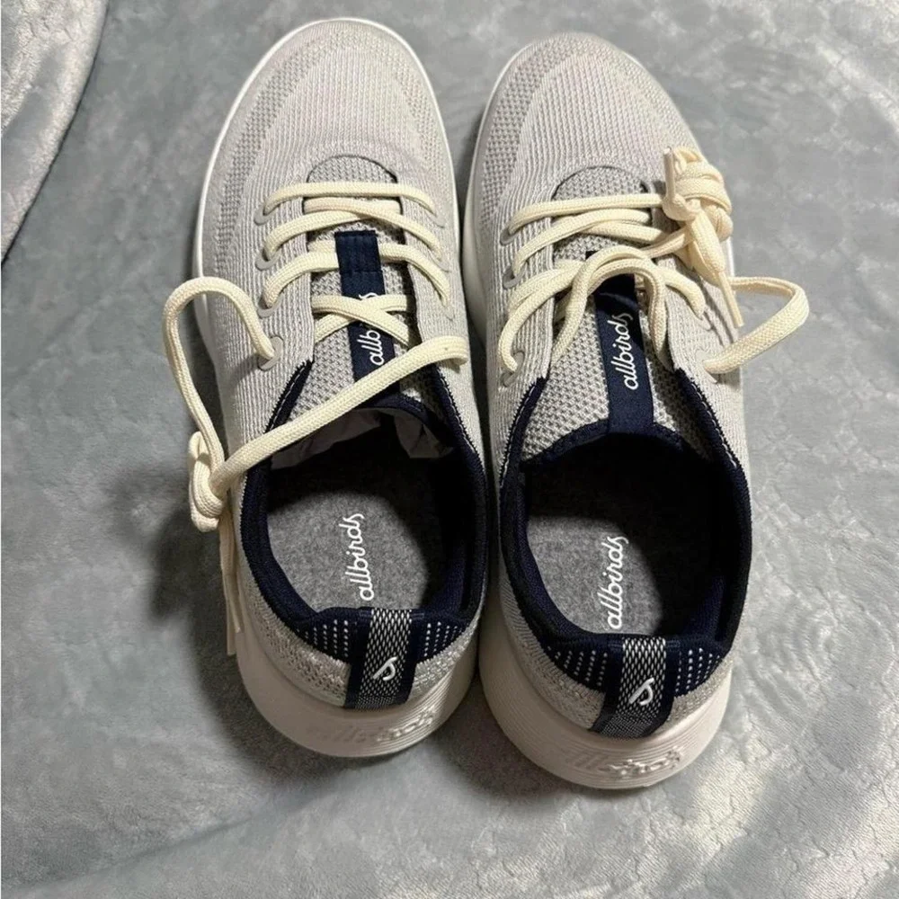 Allbirds Light Gray and Cream Knit Sneakers‎